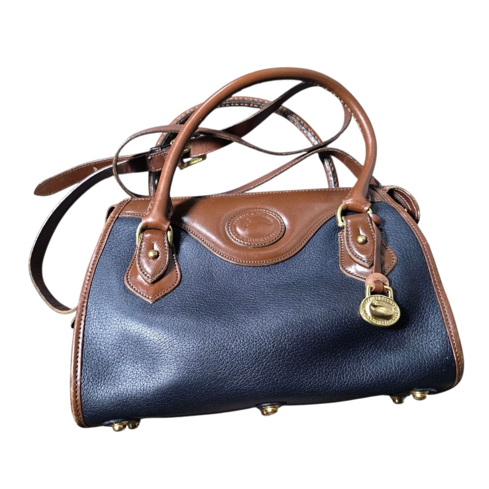 Dooney & Bourke Vintage Blue and Brown Leather Handbag A6 All Weather Purse